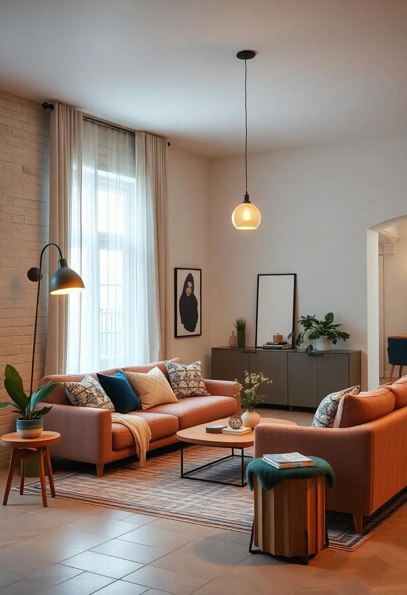 Scandinavian Lighting with Pendant Lamps and Soft Ambient Glow for an Inviting Mood