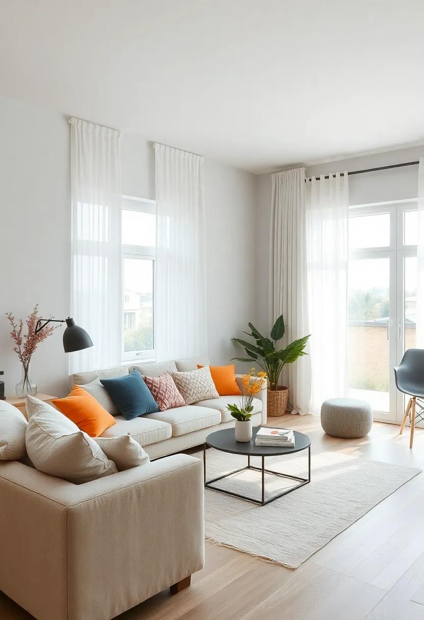 Light-Filled Spaces Highlighting Minimalist Windows and Sheer Curtains