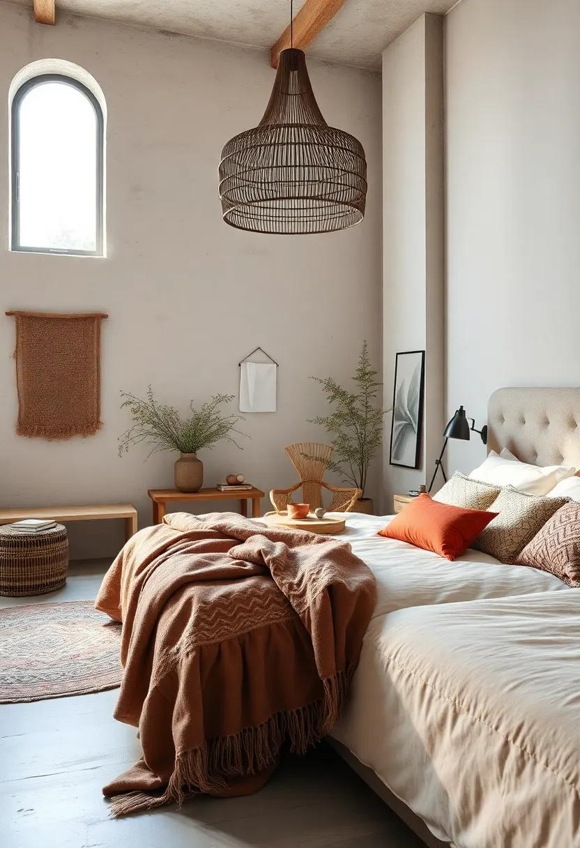 Intricate Weaving Patterns Showcasing Scandinavian Craftsmanship in Bedroom Textiles