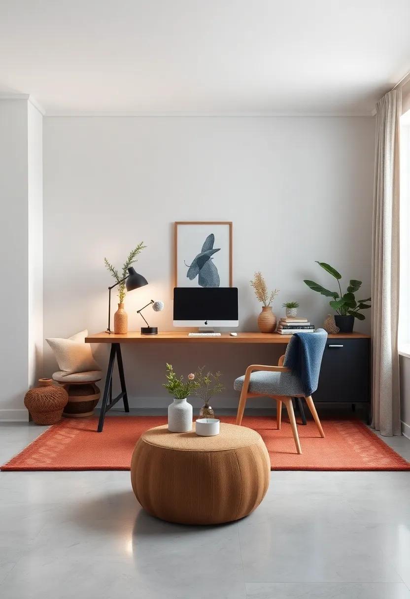 Balanced Symmetry and Asymmetry in Scandinavian Desk Arrangements Promoting Visual Harmony and Mental Clarity