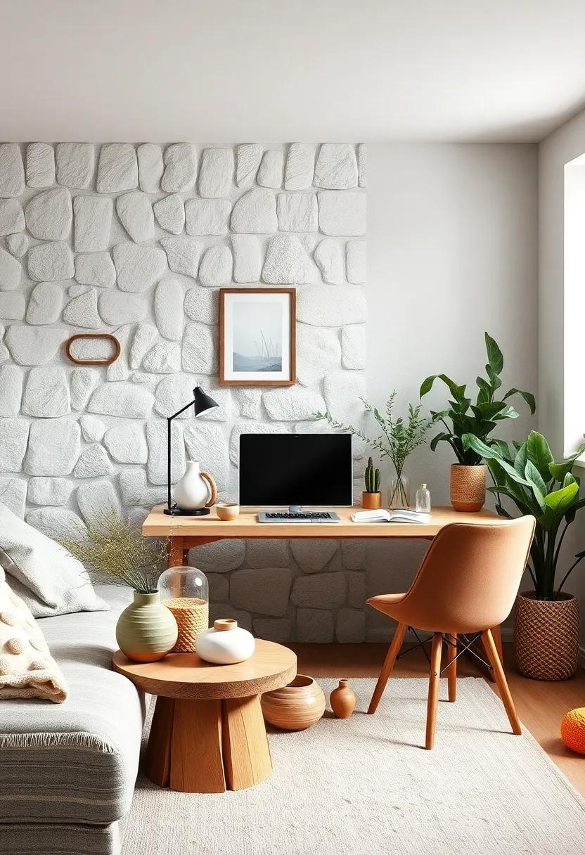 Delicate Ceramics and Handcrafted Accessories Adding Personality and Subtle Texture to a Scandinavian Desk Setup