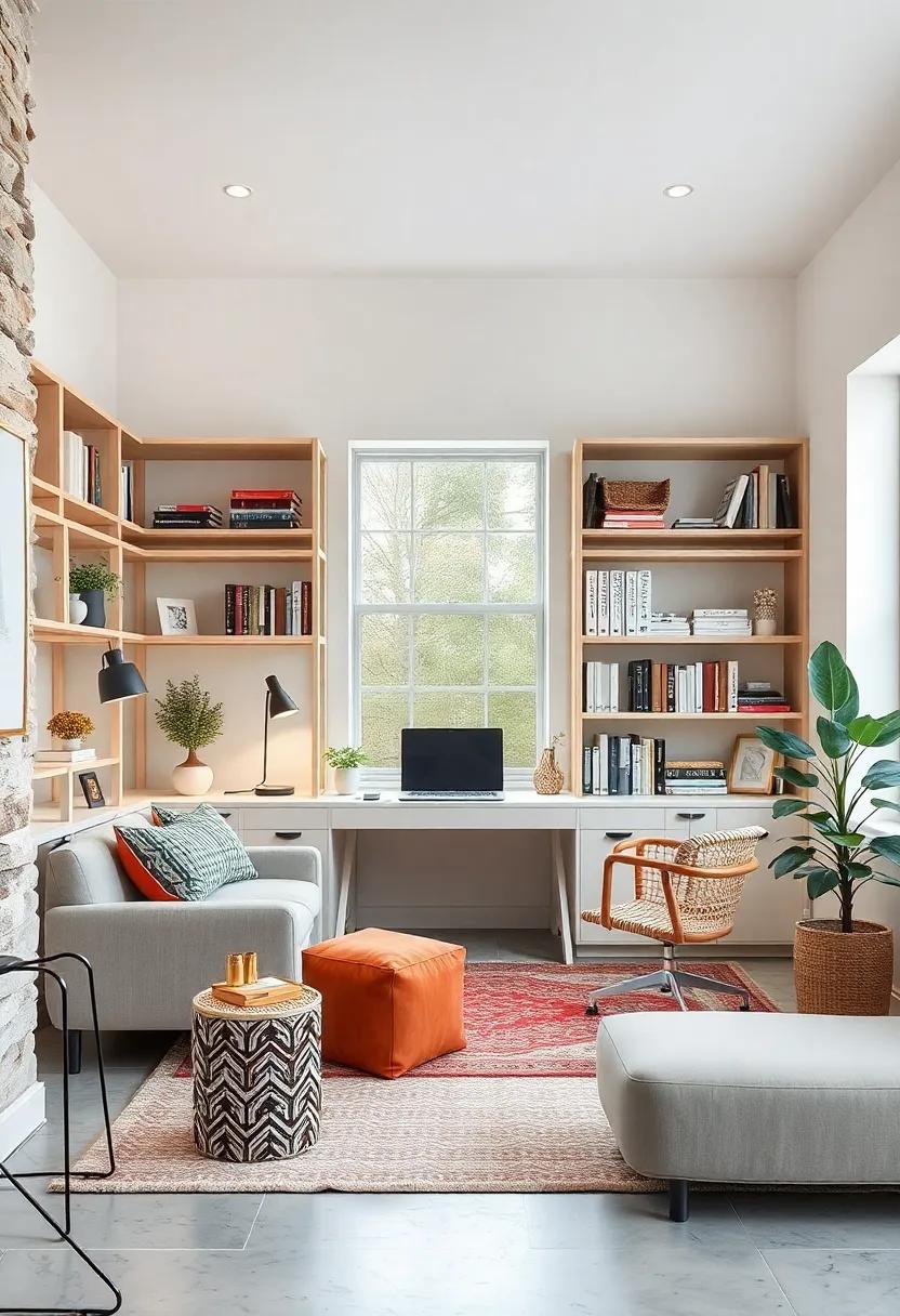 Simple Scandinavian Libraries Combining Open and Closed Storage To Keep Inspiration Within Reach Without Chaos