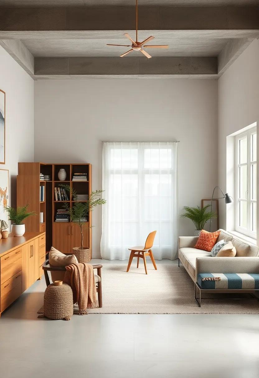 Wool and Linen Textiles Softening Sleek Scandinavian Furniture to Foster a Warm and Inviting Home Workspace