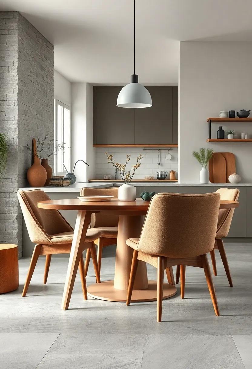 The Cozy Appeal of Scandinavian Chair Upholstery in Muted Earth Tones Surrounded by Minimalist Decor