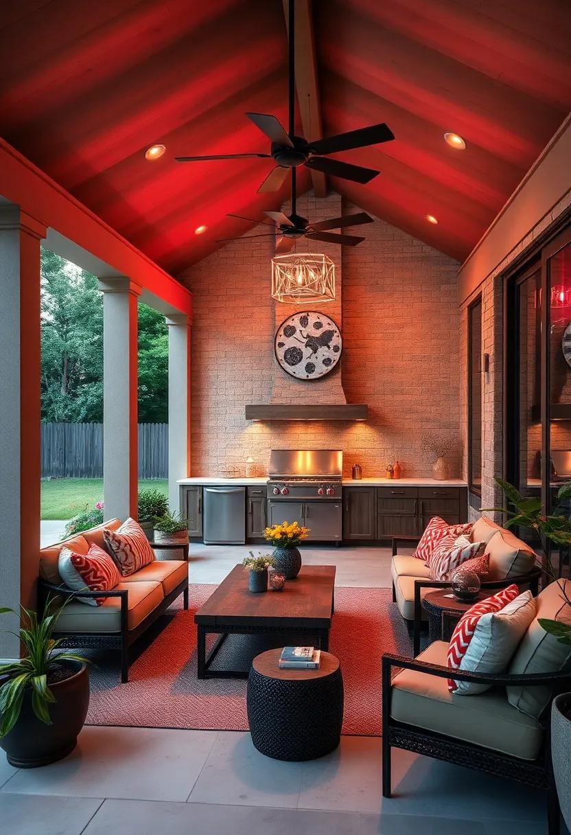 - Statement-Making Neon Lights Adding a Modern Twist to Screened Outdoor Culinary Spaces