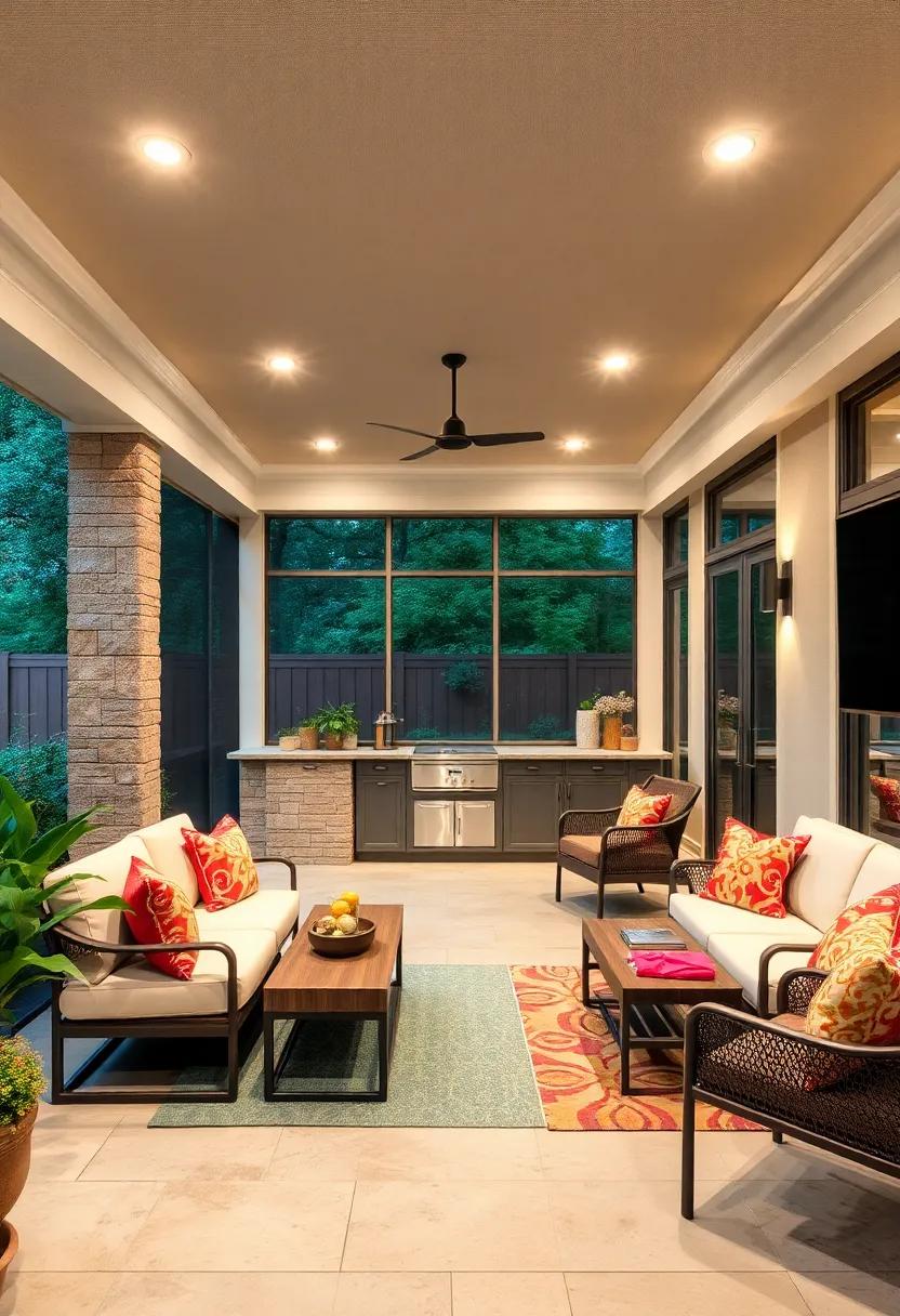 - Recessed Downlights Offering Subtle and Functional Illumination for Screened Outdoor Kitchens