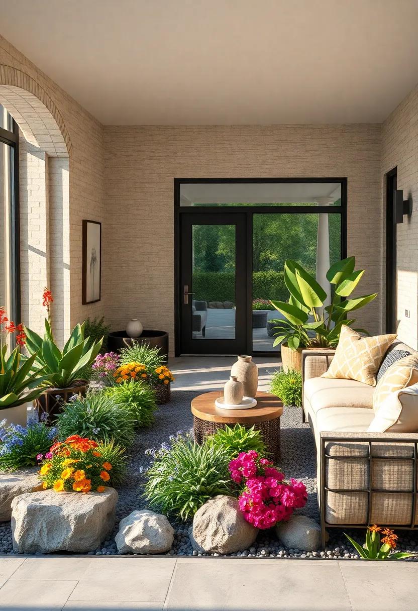 Playful Patterns Created by Seasonal Flower Planting Schemes For Eye-Catching Front Yard Vignettes