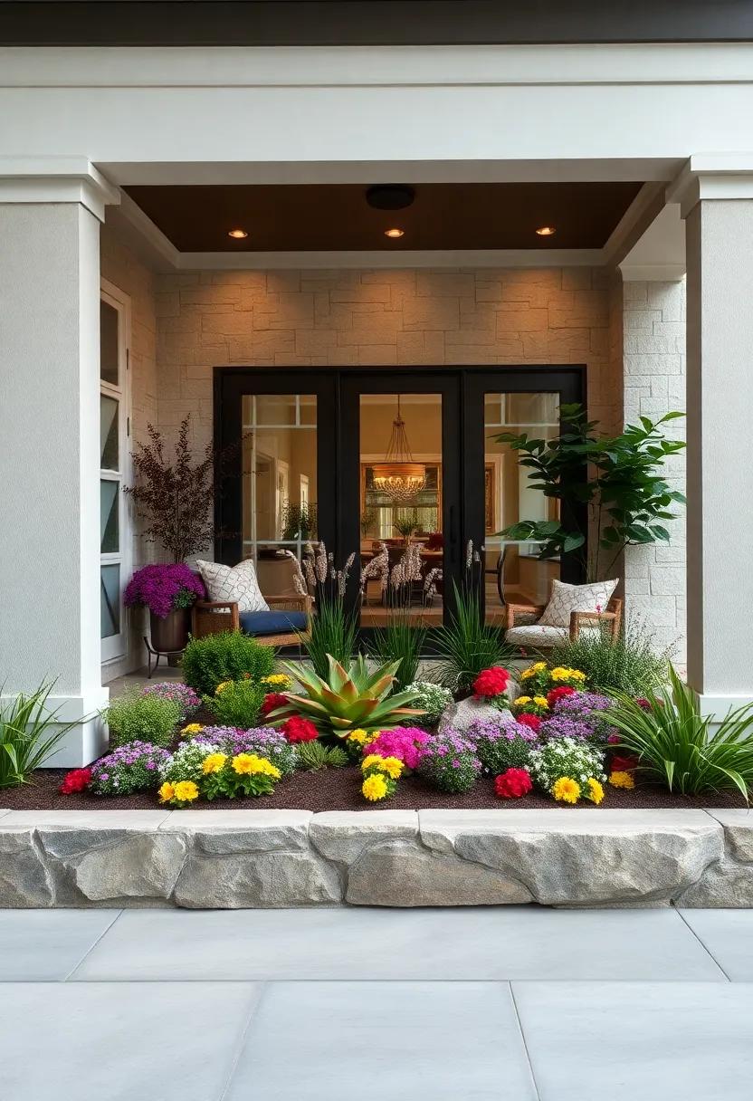 Layered Flower Bed Designs Combining Annuals and Perennials for Continuous Year-Round Front Yard Beauty