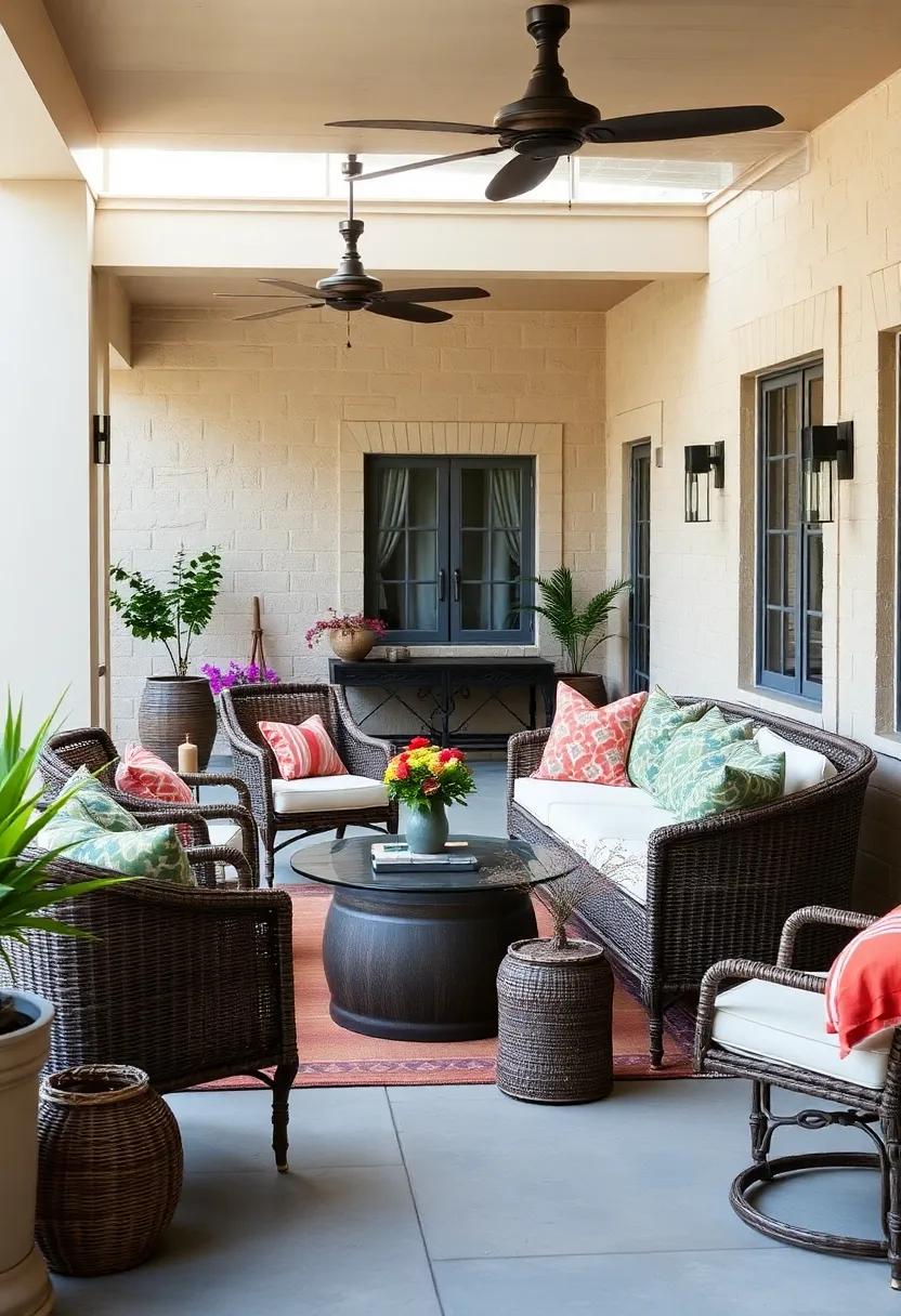 Amplify Outdoor Gatherings With Crafted Wicker Furniture Cushioned In Bold, Seasonal Fabrics