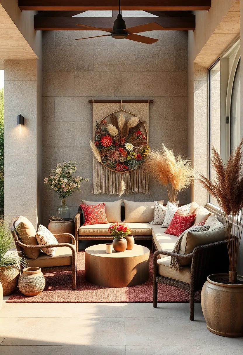 Craft A Seasonal Wall Hanging Using Pressed Flowers And Dried Grasses In Warm Tones