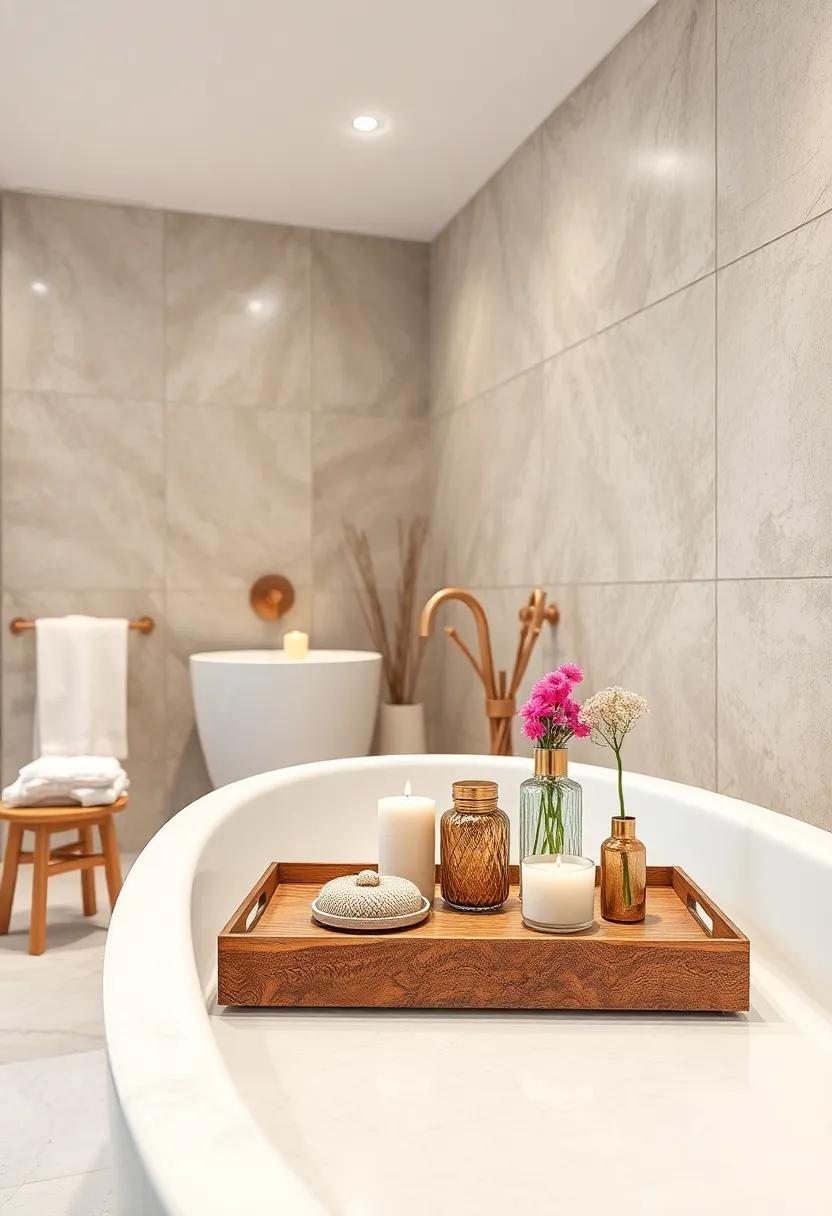 Beautiful ⁣Bath Tray - Create a spa-like⁣ feel⁤ with‍ a‌ decorative bath tray that⁢ can hold candles and‌ bath products ⁣for luxurious relaxation