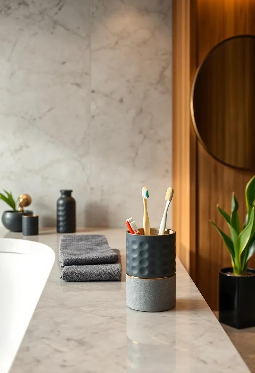Minimalist ‍Toothbrush holder -‍ Keep your toothbrushes organized ⁣with a ‌sleek holder that combines functionality with modern design