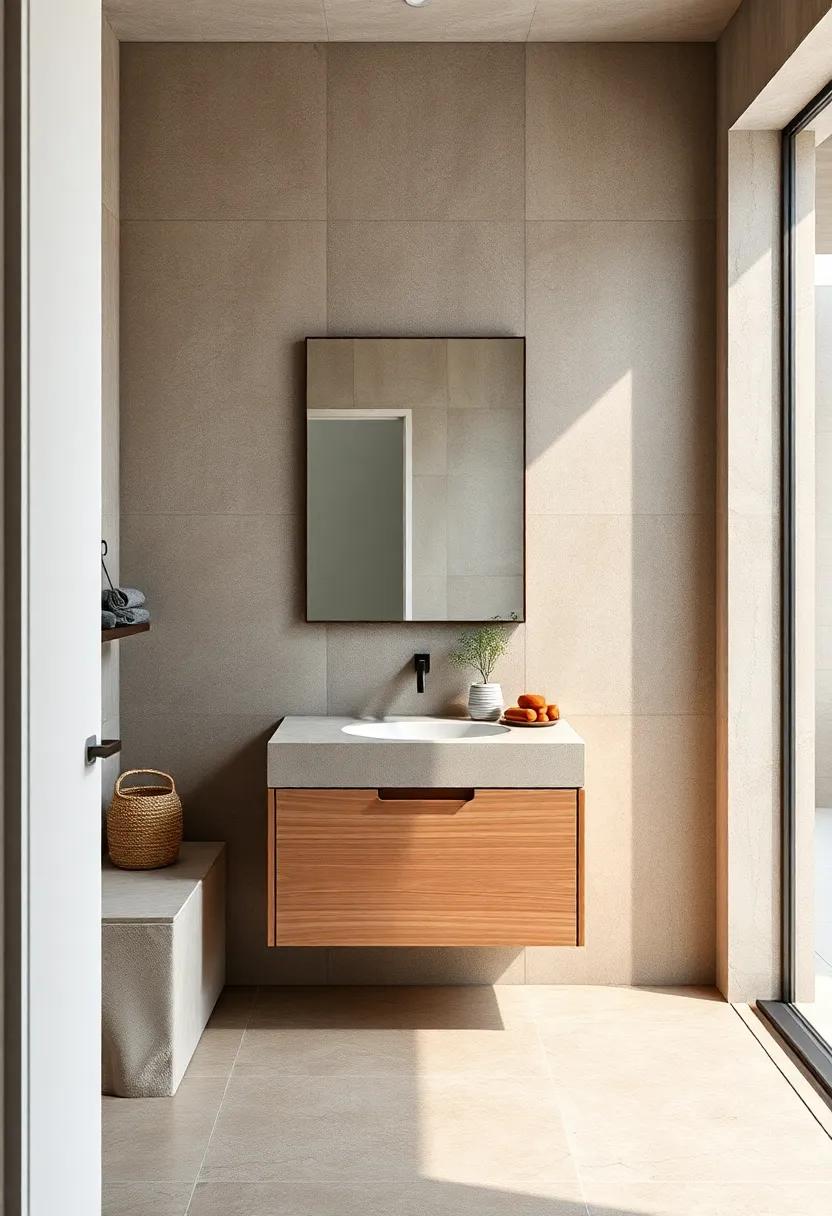 Arranging Compact Vanity Designs With Sleek Lines and Integrated Sinks for Modern Minimalist Appeal