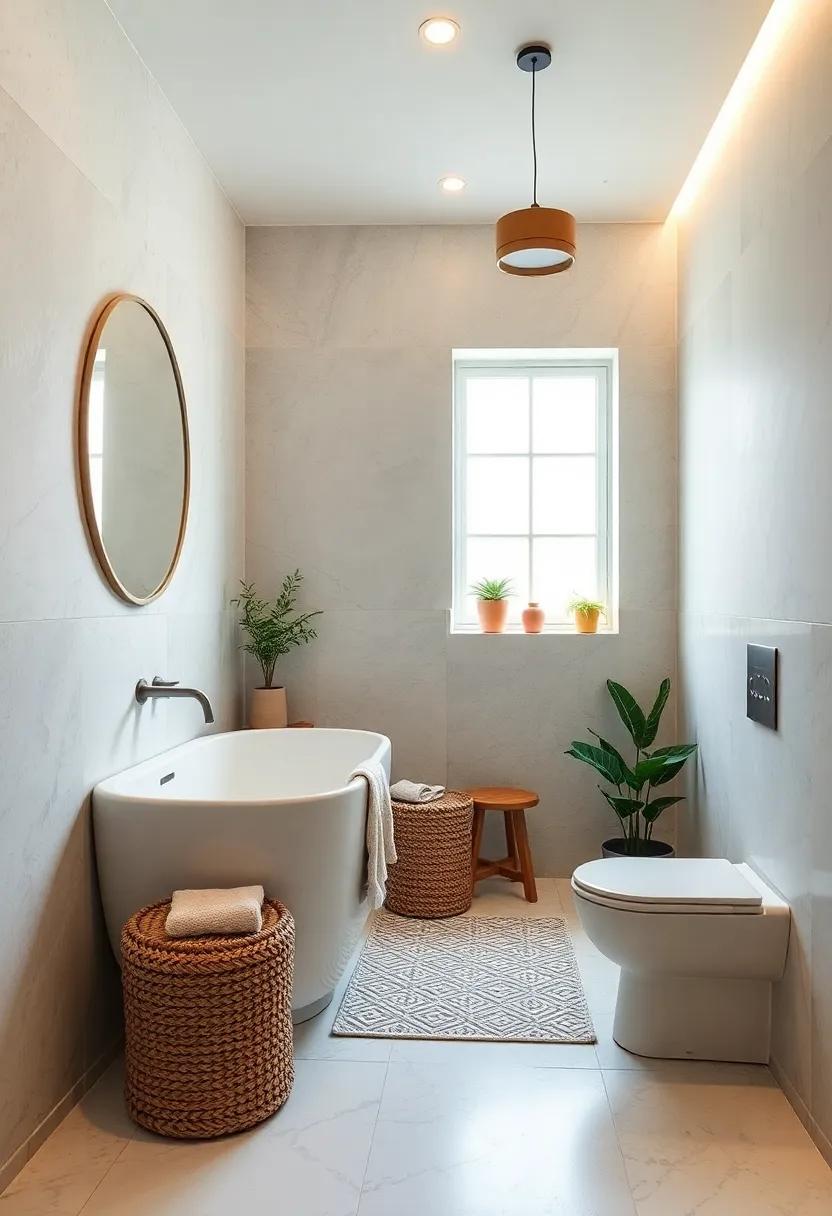 Blending Scandinavian Simplicity With Eclectic Patterns to Bring Unique Character to Small Bathrooms