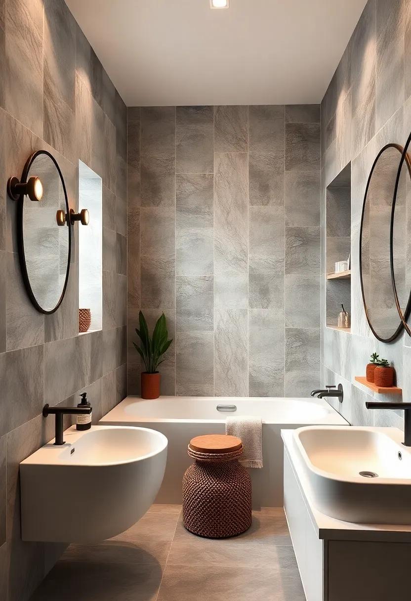 Utilizing Patterned Tiles and Textured Walls to Add Depth and Visual Interest to Cozy Bathroom Corners