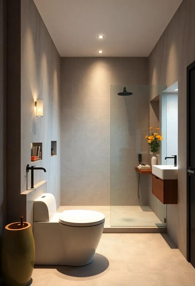Engineering Small Bathrooms With Wall Niches Around Open Showers for Organized Storage Without Bulk