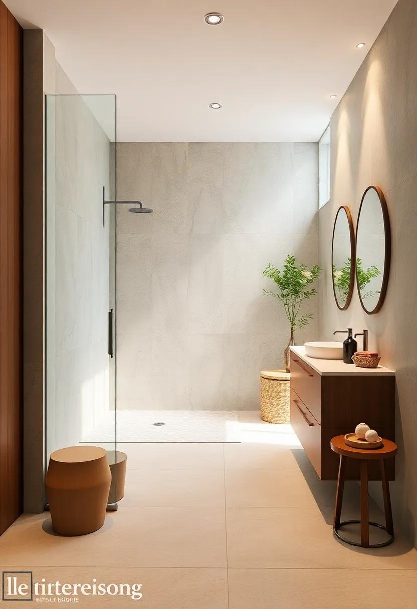 Open Shower Concepts Featuring Curbless Designs for Uninterrupted Floor Space and Contemporary Elegance