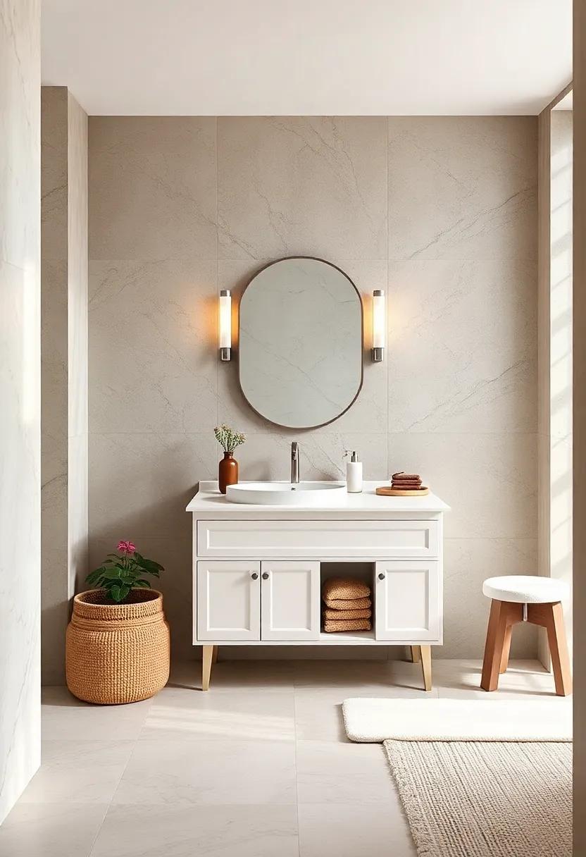 Classic White Pedestal Vanities Reimagined for Small Bathrooms with Added Storage Options
