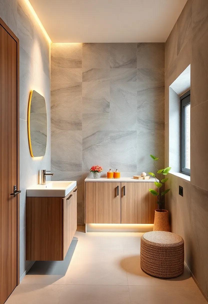 Compact Vanity Units Incorporating Smart Built-in Lighting to Brighten and Enhance Small Bathrooms