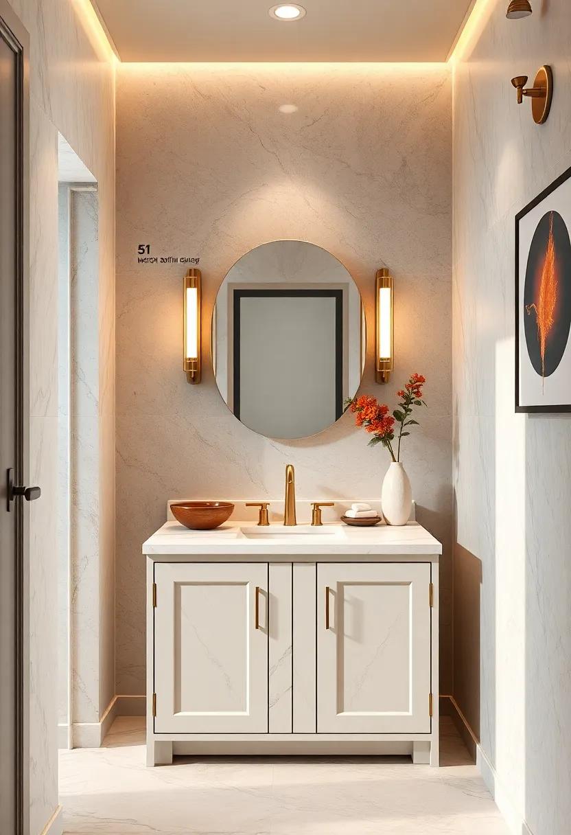 Elegant Marble Countertops Perfectly Paired With Petite Vanity Cabinets for a Luxurious Look