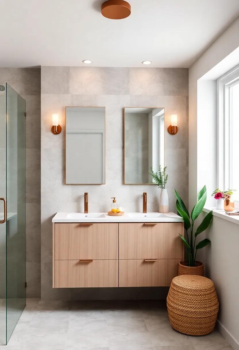 Multi-Functional Vanity Units That Double as Laundry or Storage Stations in Compact Bathrooms