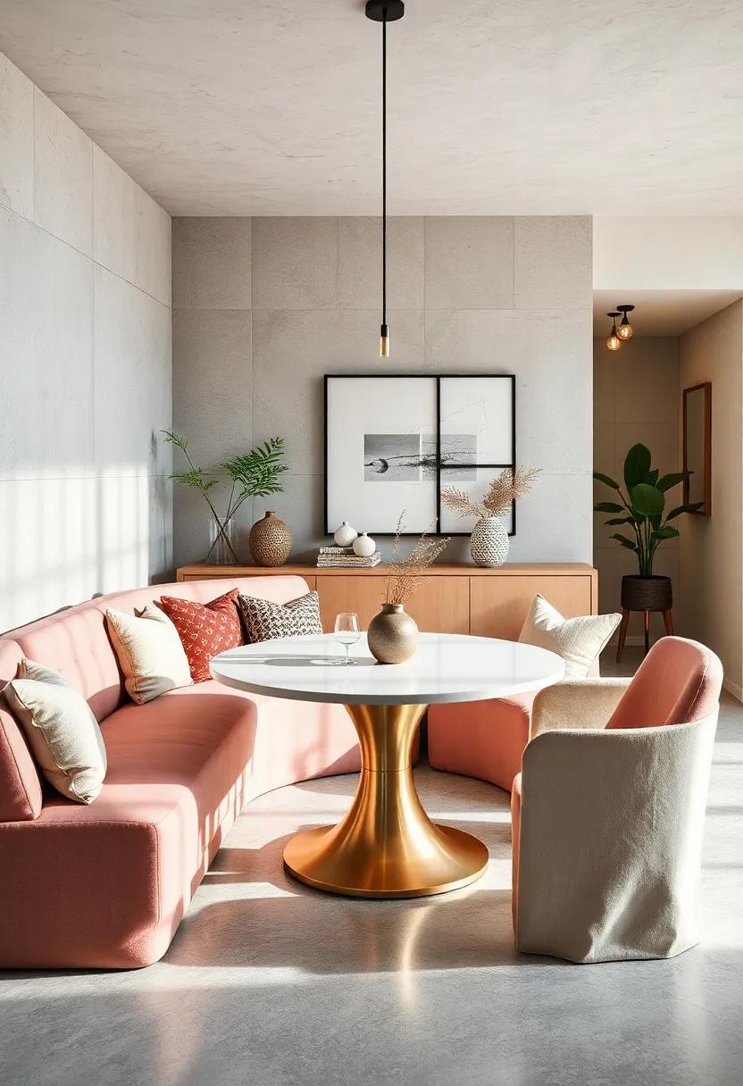 Compact Round Dining Tables Surrounded by Versatile Seating Solutions for Every Home