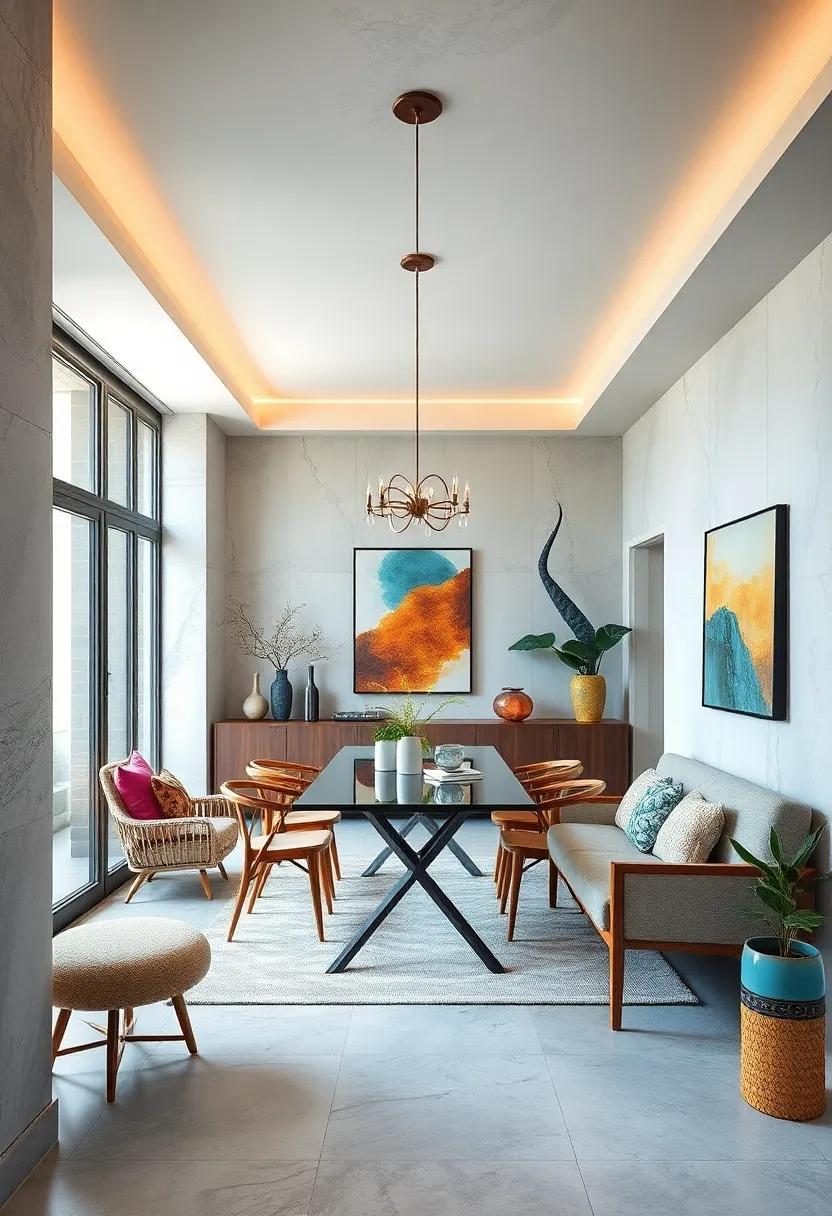 Midcentury Modern Small Dining Rooms Characterized by Clean Shapes and Functional Artistry