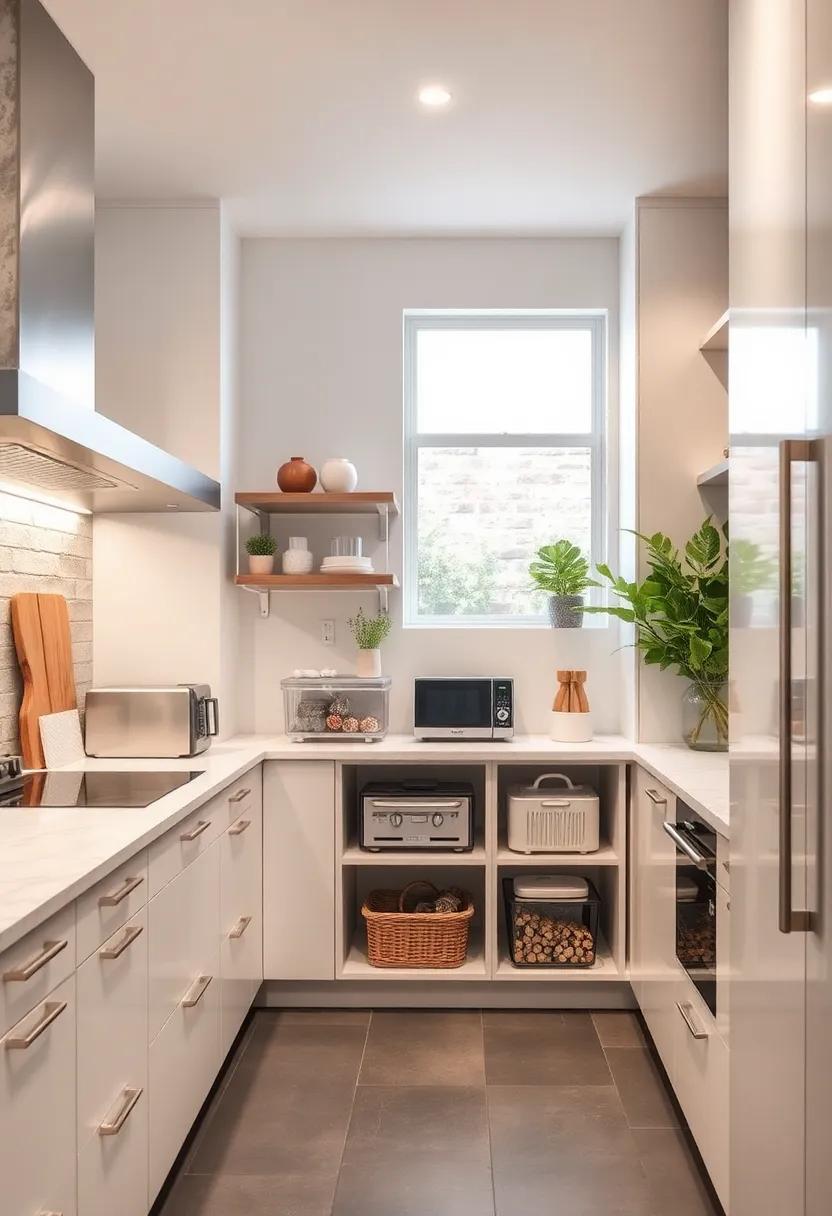 Clear Acrylic Storage Bins for Visible, Dust-Free Appliance Storage within Pantry or Cabinets