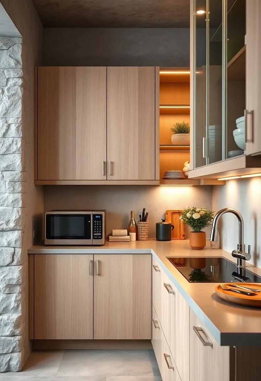 Magnetic Strips Mounted Inside Cabinets to Secure Small Metal Appliance Attachments and Accessories