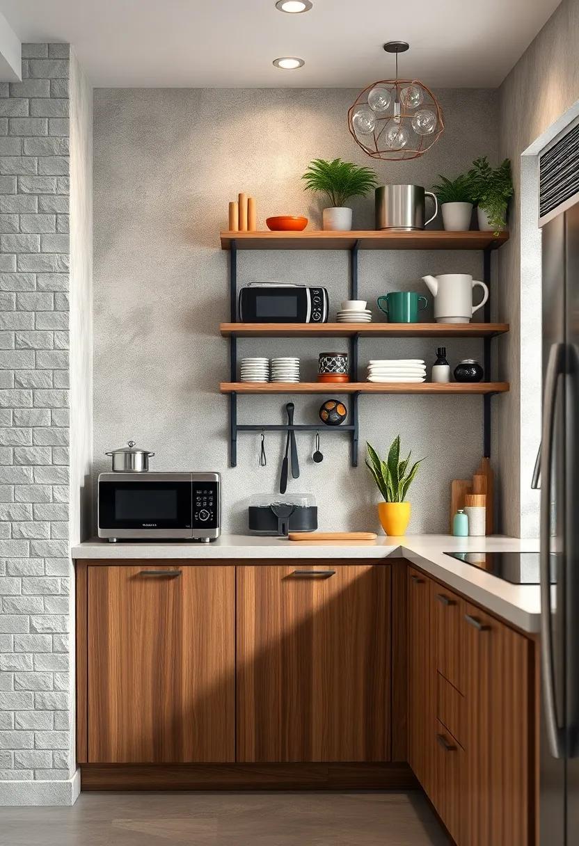 Maximizing Vertical Space with Wall-Mounted Racks for Storing Small Kitchen Appliances Efficiently