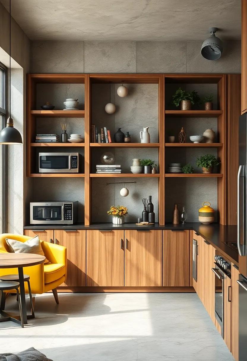 Repurposed Bookcases Transformed into Stylish Appliance Storage Stations in Small Kitchens