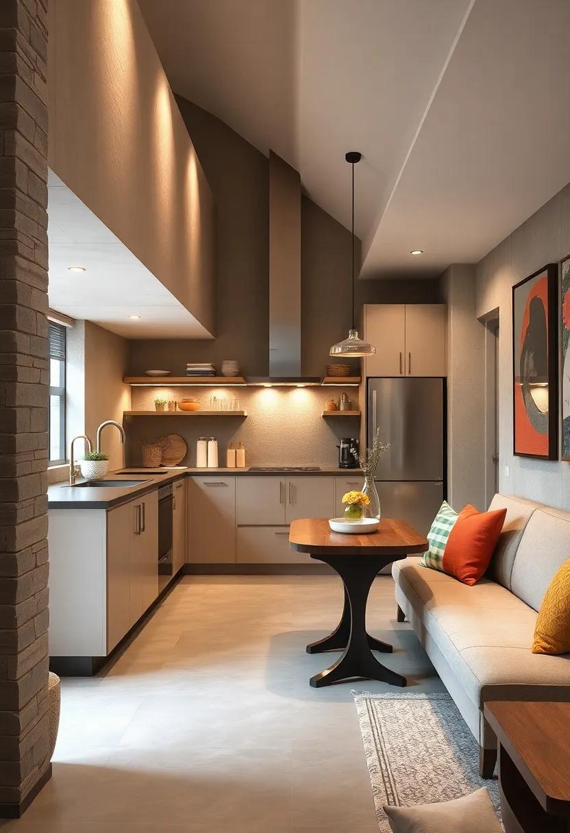 Incorporating Fold-Down Tables and Seating for Functional Under Stairs Kitchens