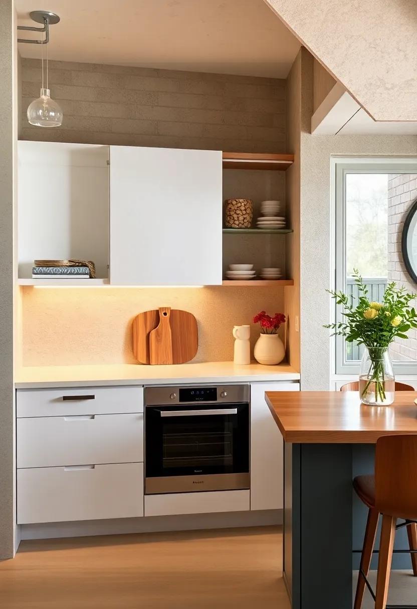 Integrating Hidden Appliance Drawers Beneath Staircase Cabinets for Clutter-Free Kitchen