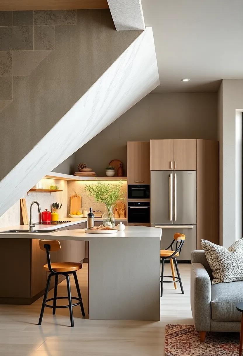 Designing Multi-Use Kitchen Islands That Fit Beneath Stair Spaces Seamlessly