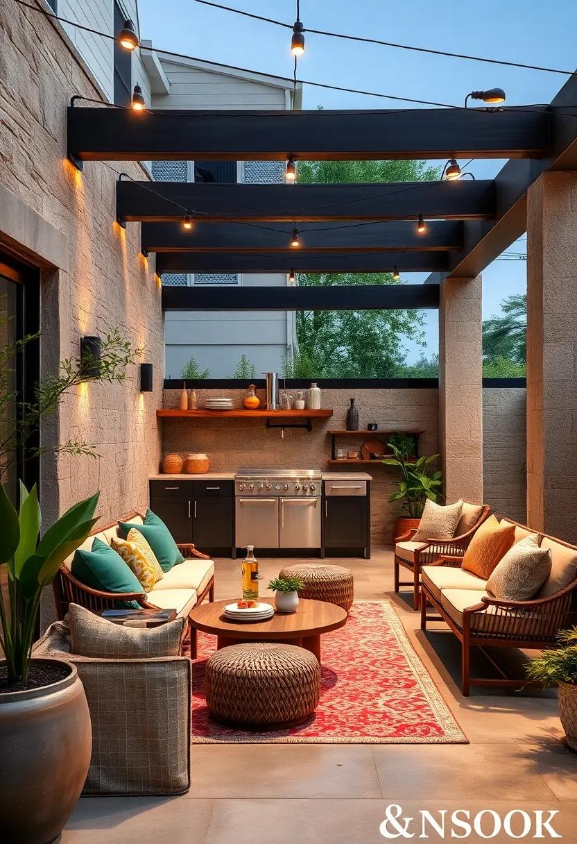 Arranging Smart Seating Options That Encourage Social Cooking and Relaxed Outdoor Dining