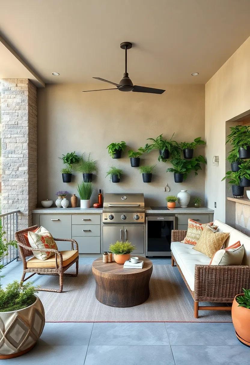 Curating Herb Gardens and Vertical Plant Walls to Infuse Fresh Flavors Steps Away from the Grill