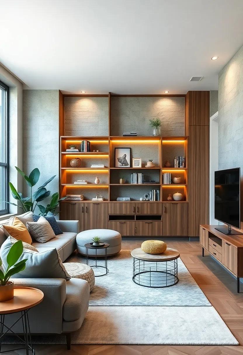 Use Vertical Space:⁣ Install shelves above​ eye level to ⁢store books and ‍decor, freeing up valuable‌ floor space