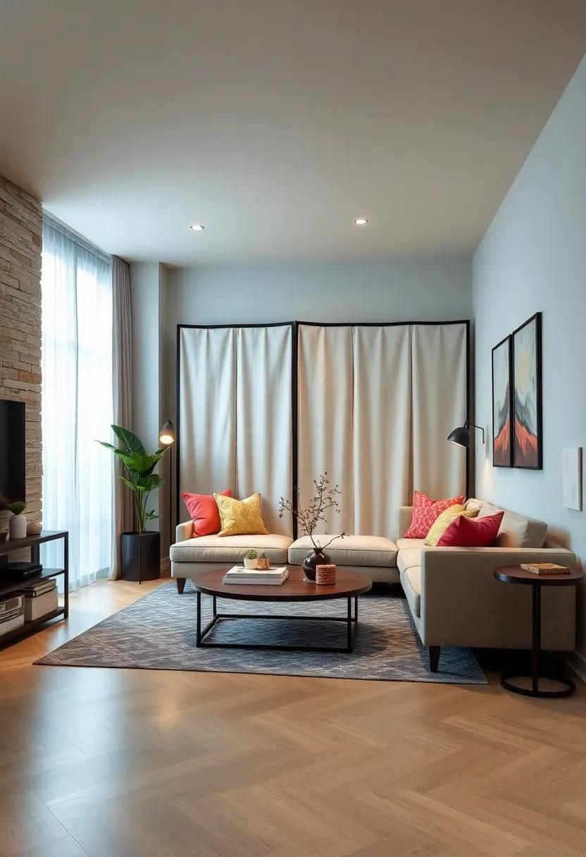 Create a ‌DIY Divider: If your living room also functions ​as a bedroom, use ​a ⁢stylish folding⁤ screen to create privacy without permanent walls