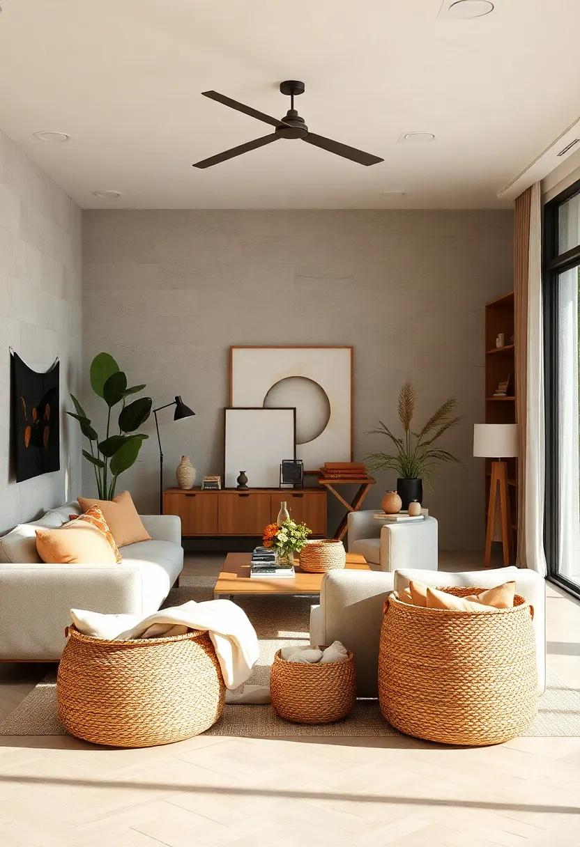 Organize with‌ Baskets: Stylish baskets can corral items in your living ⁣room, bathroom, or bedroom, keeping everything tidy and accessible