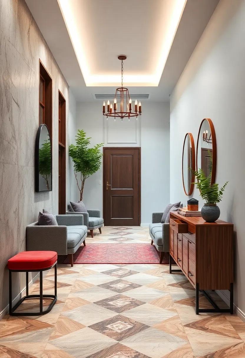 Creative Floor Pattern Designs That Guide the Eye and Lengthen Narrow Passageways