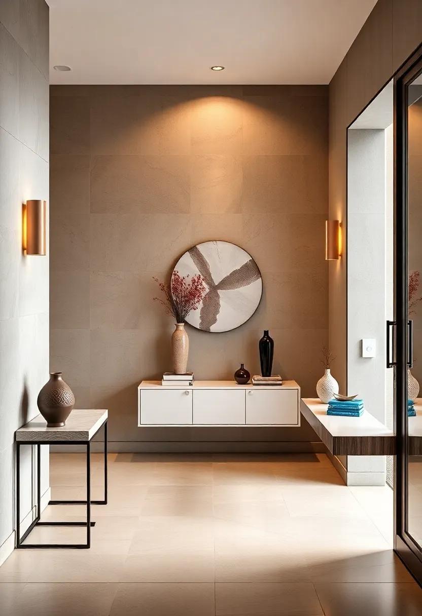 Floating Console Tables Enhancing Hallway Functionality While Saving Precious Floor Area