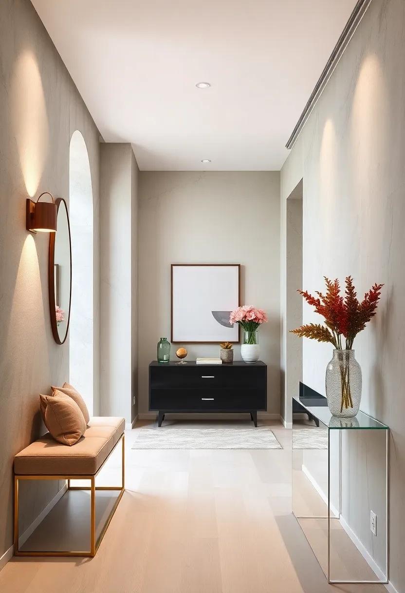 The Impact of Transparent and Acrylic Furniture Pieces in Creating an Airy Hallway Feel