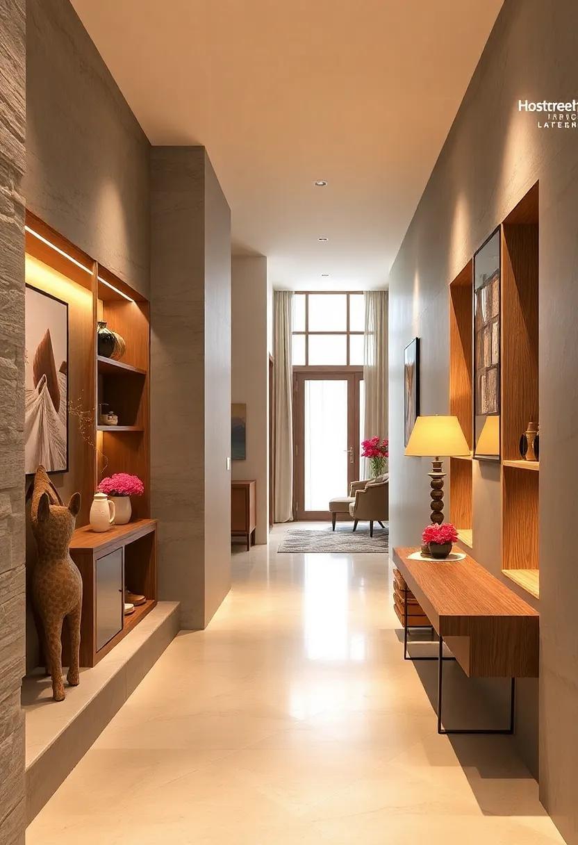Smart Use of Hidden Storage Niches to Keep Hallways Clutter-Free and Visually Clean