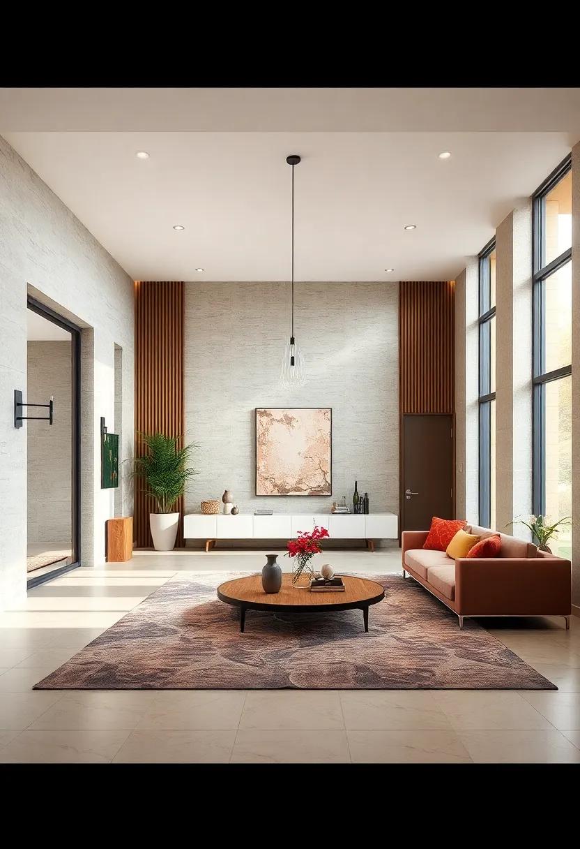 Bold and Vibrant Patterns on Textured Panels to Energize Modern Public Halls