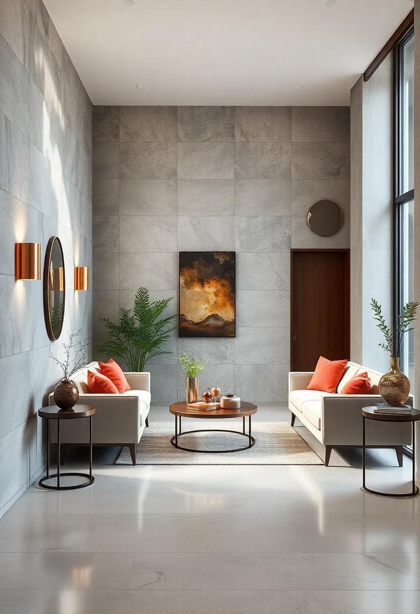 Juxtaposing Metallic Finishes and Rough Textures to Craft High-Impact Visual Statements