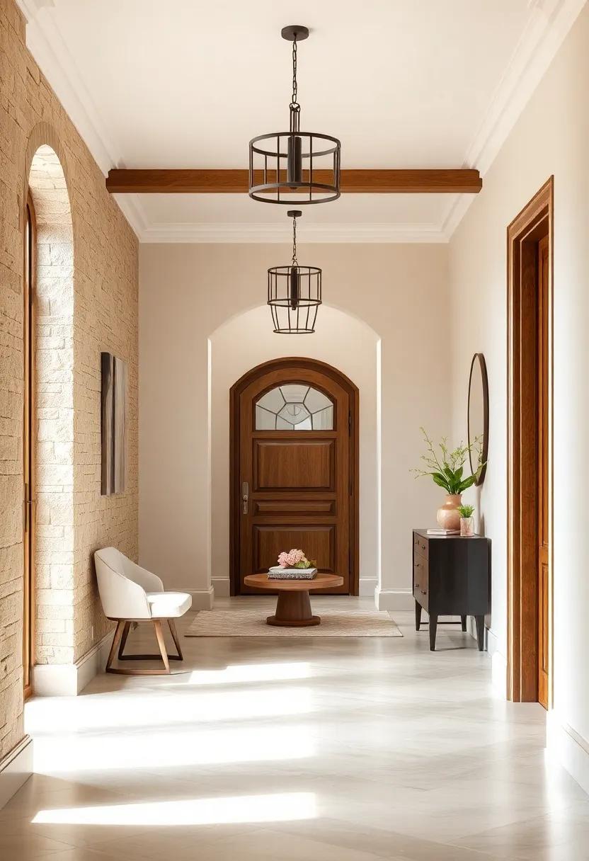 Soft-Neutral Palettes Blending Creams and Beiges to Create Airy, Serene Hallway Ambiances