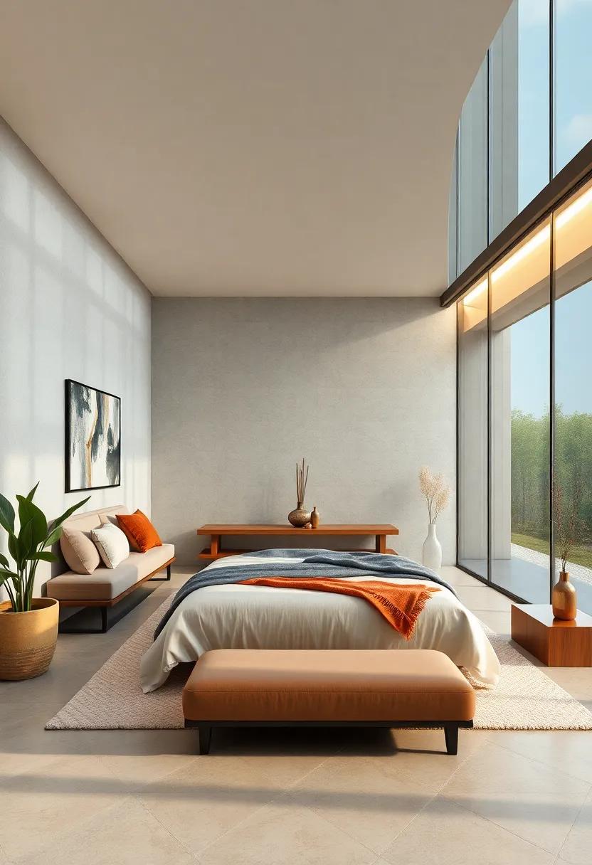 Zen-Inspired Bedroom Layouts Highlighting Balance and Flow in Light-Flooded Glass Rooms