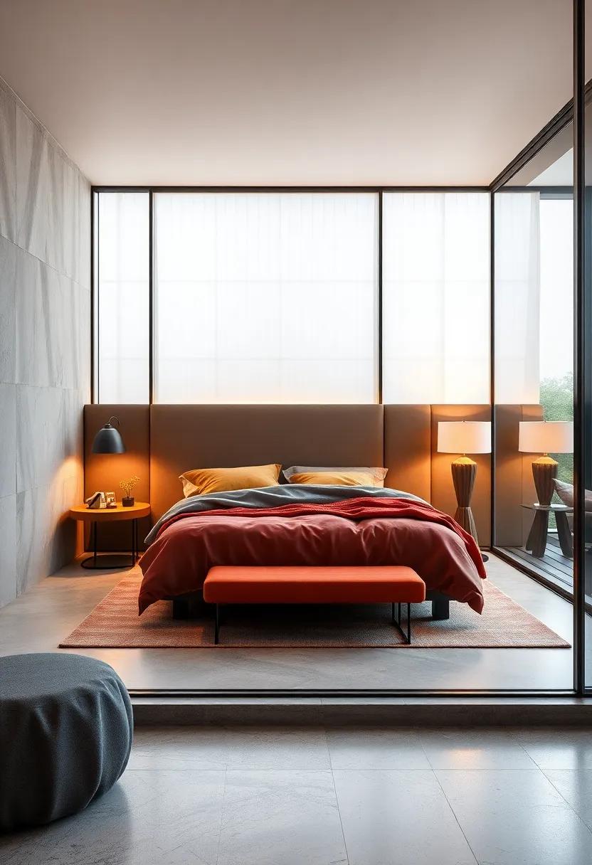 Layered Textures and Fabrics Creating Warmth and Personality Inside Glass-Enveloped Sleeping Areas