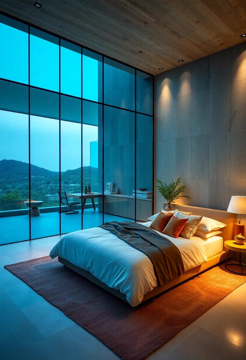 Balancing Privacy and Openness Through Innovative Glass Treatments in Ultra-Modern Bedrooms