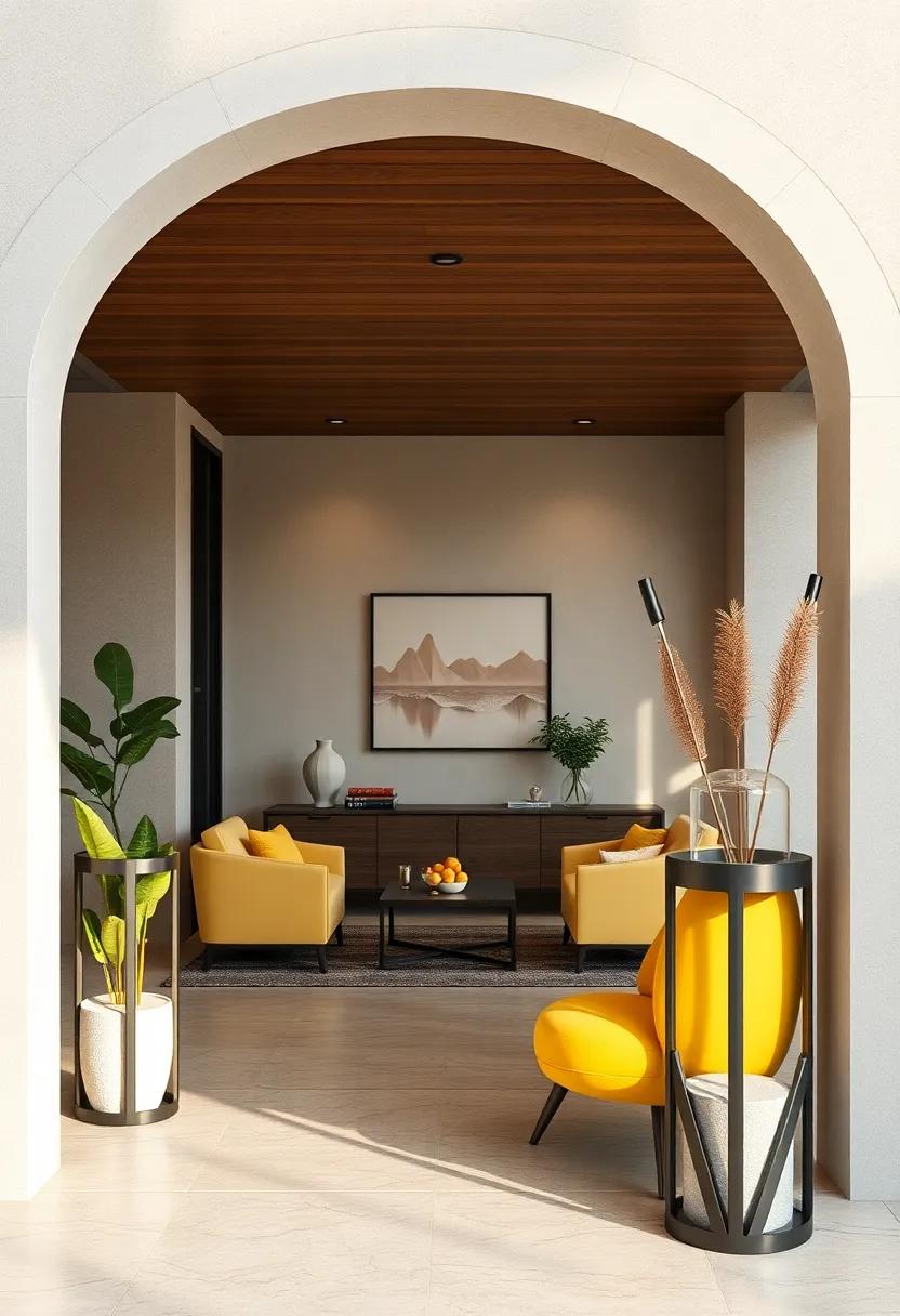 Minimalist Metal Umbrella Holders with Geometric Designs Providing a Sleek Urban Vibe for Modern Entrances